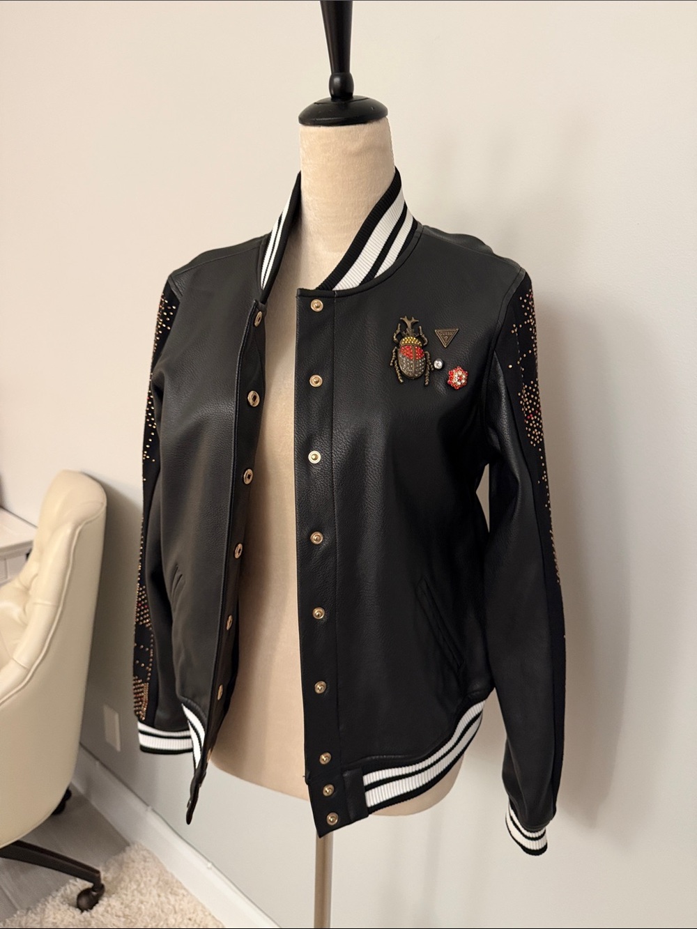 NWOT Guess Letterman Jacket medium